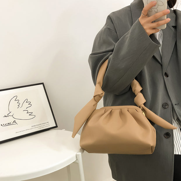 Hand pleated cloud bag shoulder bag