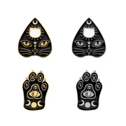 Owl cat cat paw brooch