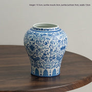 Blue And White Porcelain Vase Vintage Ornament Home Living Room Decorations
