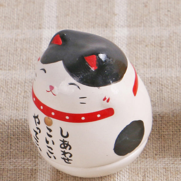 Ceramic Cat Ornaments Lucky Cat Tumbler