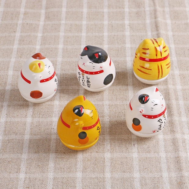 Ceramic Cat Ornaments Lucky Cat Tumbler