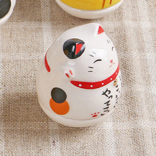 Ceramic Cat Ornaments Lucky Cat Tumbler