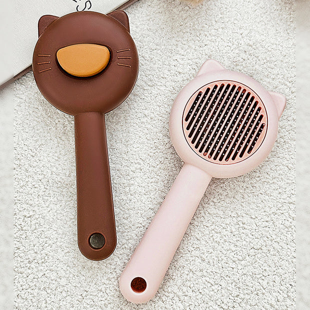 Cat Comb Self-cleaning Beauty Comb Cat Hair Removal Artifact Cat And Dog Universal Pet Hair Removal Needle Comb Anti-knotting