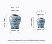 Blue And White Porcelain Vase Vintage Ornament Home Living Room Decorations