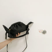 Hand pleated cloud bag shoulder bag