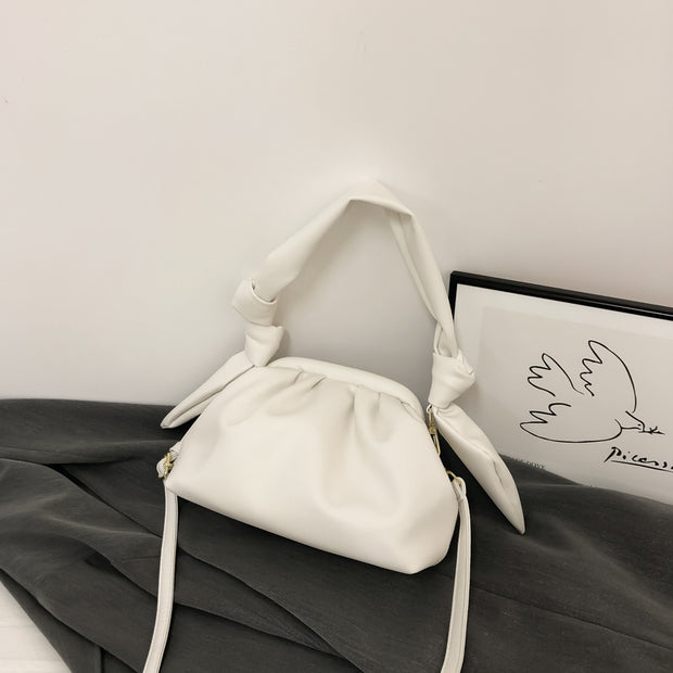 Hand pleated cloud bag shoulder bag