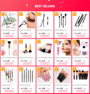 Beauty White Cosmetic Brushes Guards Mesh Flexible Net Protectors Cover Sheath 20Pc Convenient Maquiagem Brochas Maquillaje Tool