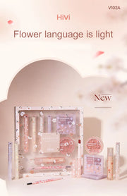 8-Piece Beauty Set with Lipstick, Concealer, Eyeshadow, Eyebrow, and Blush Makeup