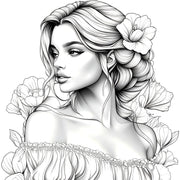 Beautiful Women in Bloom for Makeup Practice