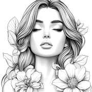 Beautiful Women in Bloom for Makeup Practice