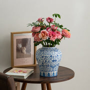Blue And White Porcelain Vase Vintage Ornament Home Living Room Decorations