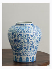 Blue And White Porcelain Vase Vintage Ornament Home Living Room Decorations
